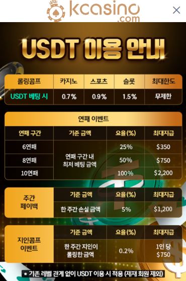암호화폐로 입금하고 카지노, 스포츠, 슬롯에서 롤링콤프와 연패 이벤트 보너스를 획득하세요